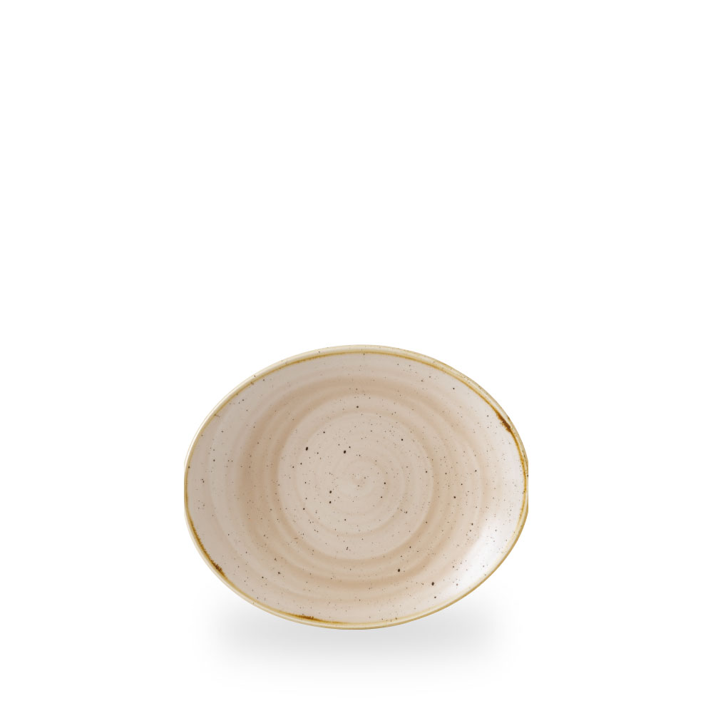 Churchill Stonecast Nutmeg Cream Schale Oval Coup 19,7 cm