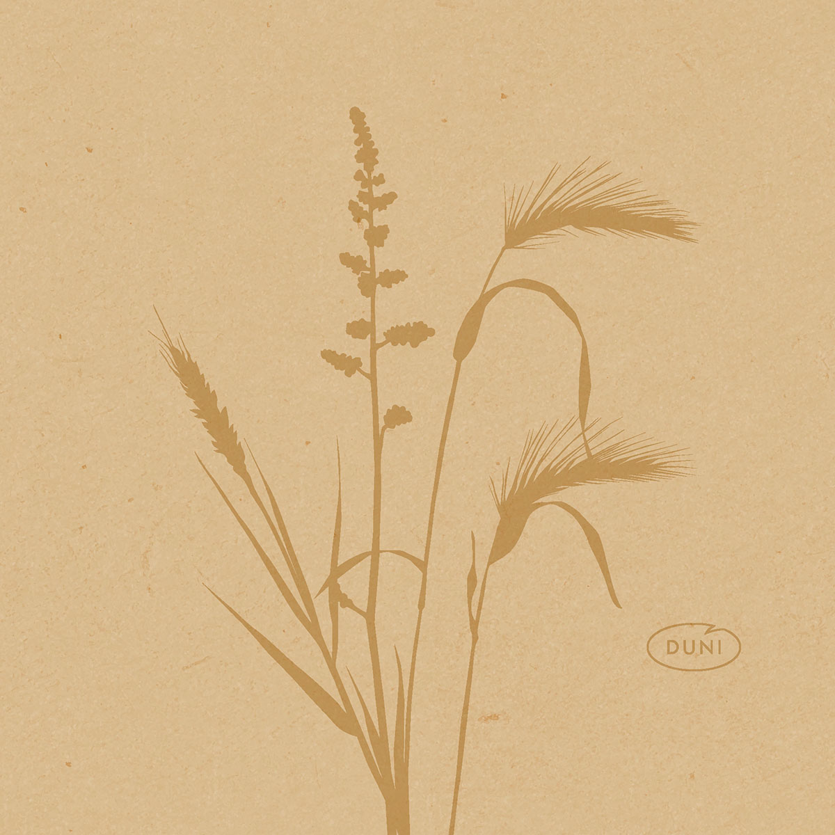 Bio-Dunisoft-Servietten, 20 x 20 cm Motiv , Meadow Natural - unbleached