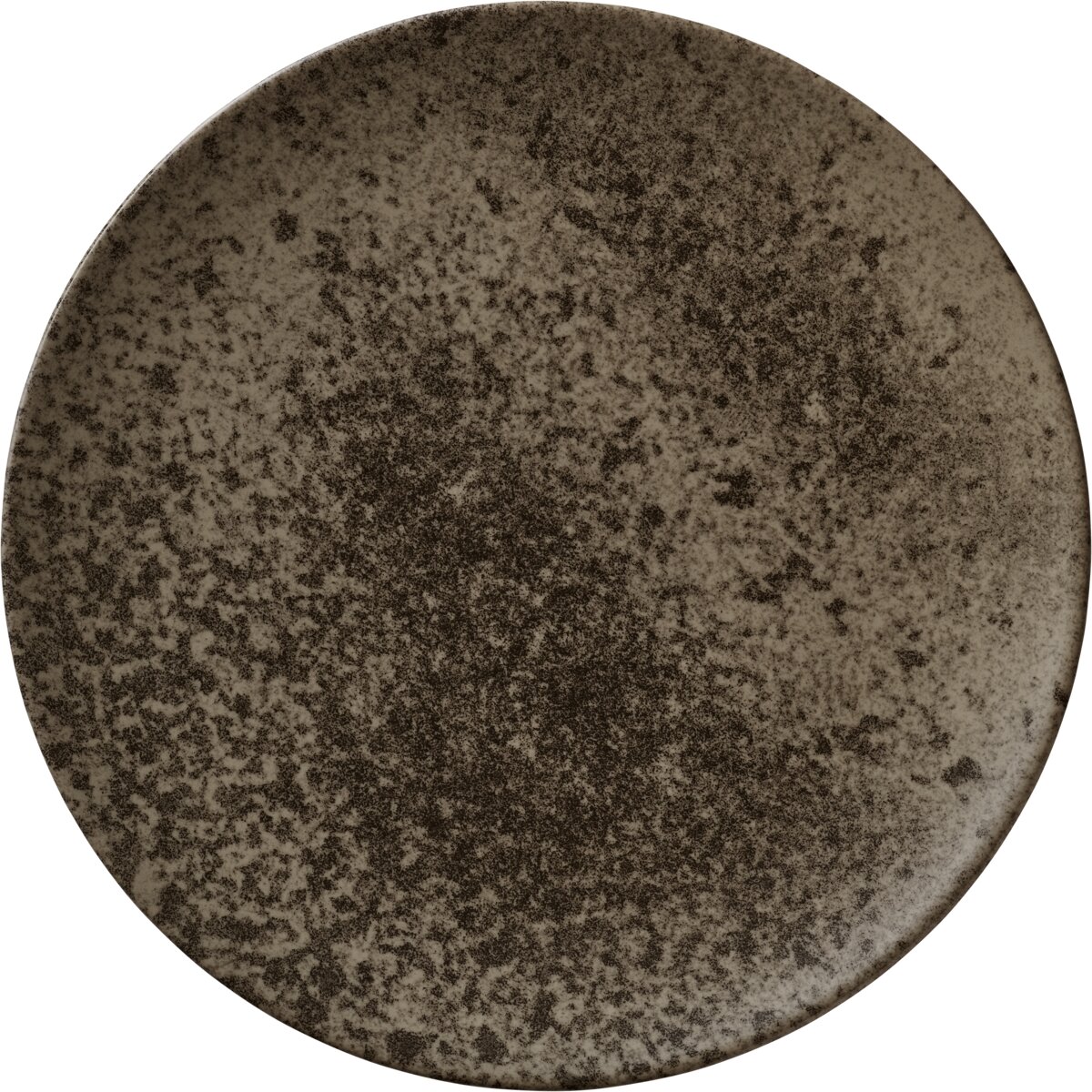 Sandstone Dark Brown - Teller flach rund coup, 28 cm