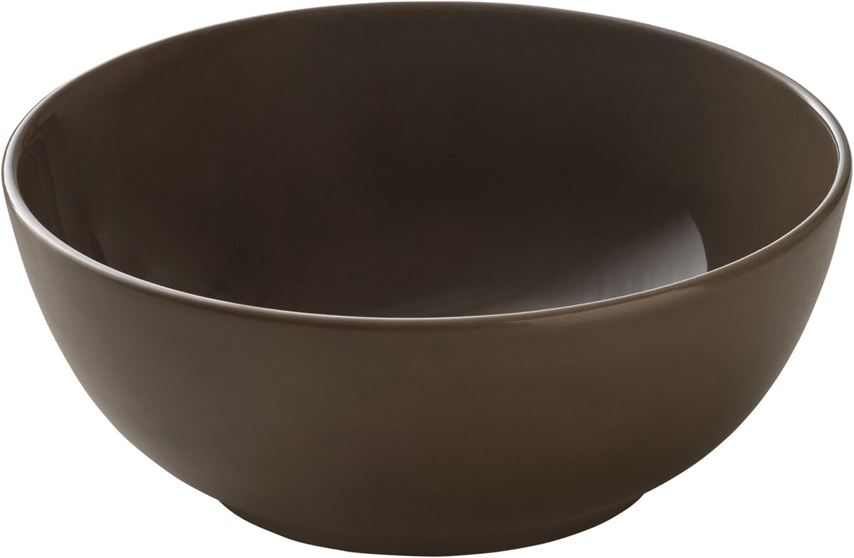Sandstone Dark Brown uni - Schale rund, 12 cm, 0.36 ltr.