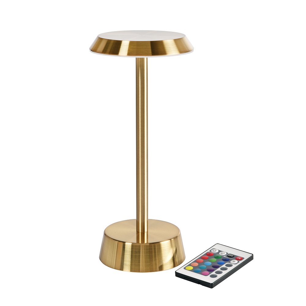 Nour - LED Tischleuchte kabellos, Brass
