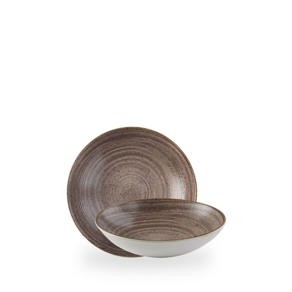 Churchill Stonecast Raw Brown Teller Tief Coup 18,2 cm, 42,6Cl 