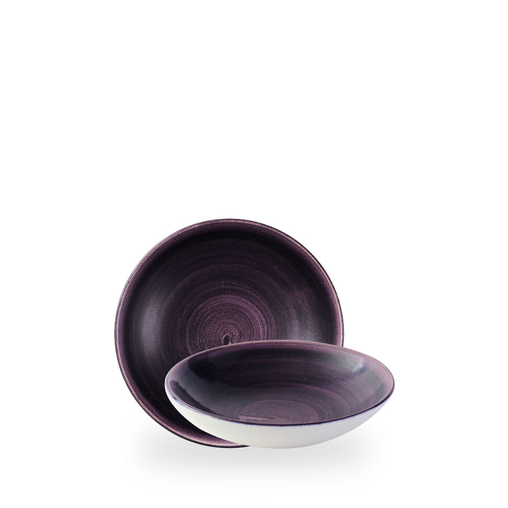 Churchill Stonecast Patina Deep Purple Teller Tief Coup 18.2 cm