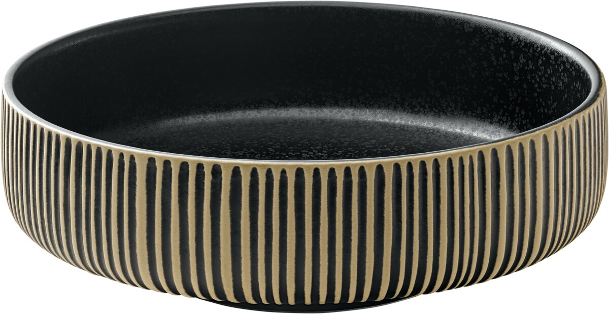 Nara Black&White - Schüssel rund Relief, schwarz-weiß, 16 cm, 0.71 ltr.
