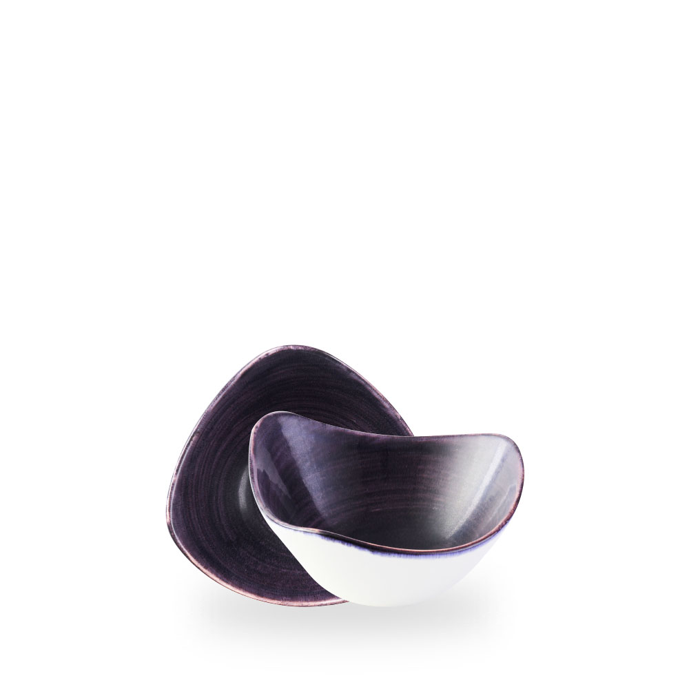 Churchill Stonecast Patina Deep Purple Bowl Dreieck 15.3 cm