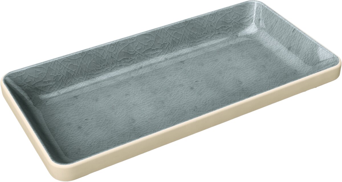 Nara Grey - Schale rechteckig, stapelbar, grau, 18 x 9 cm, 0.18 ltr.