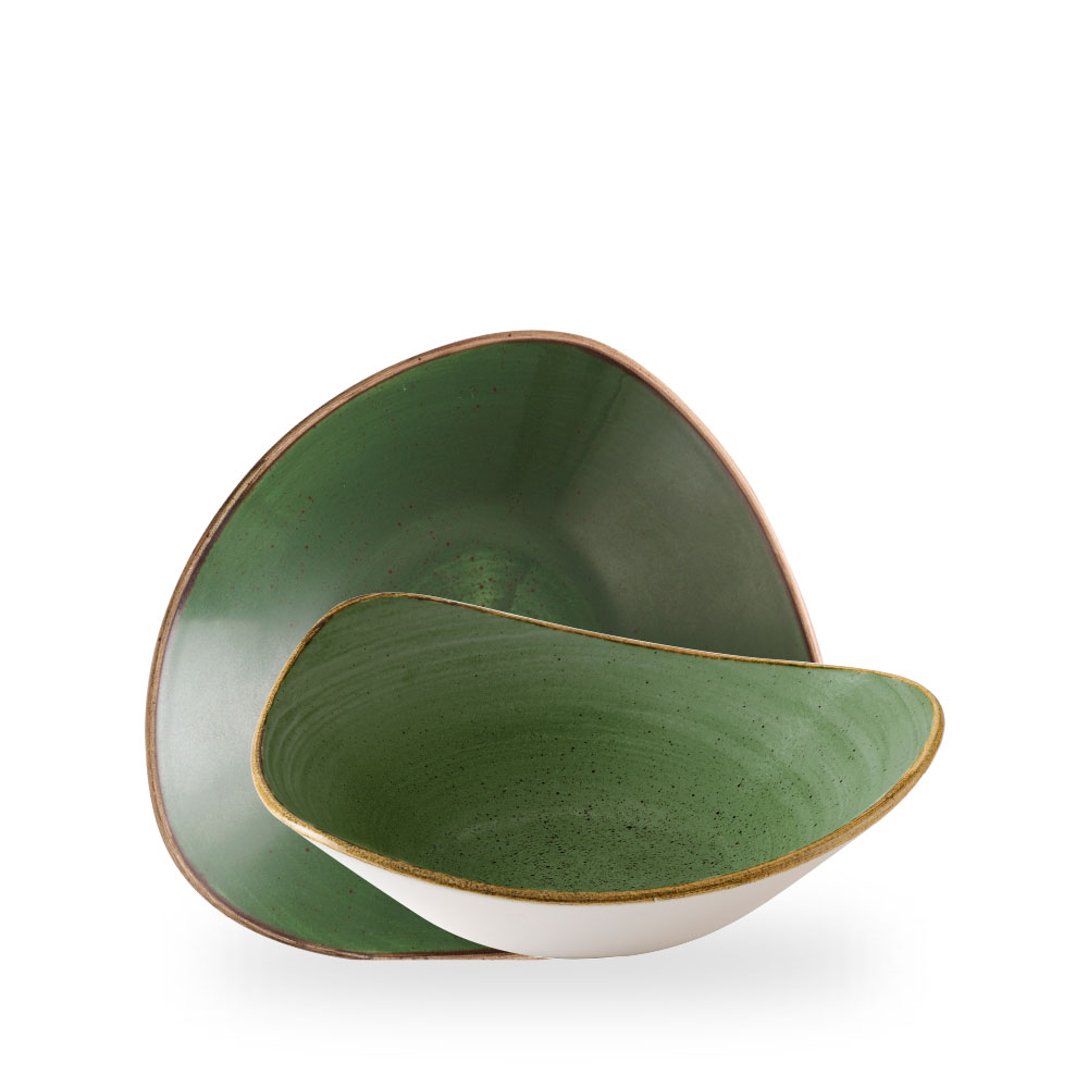 Churchill Stonecast Sorrel Green Teller Flach Dreieckig 23,5 cm