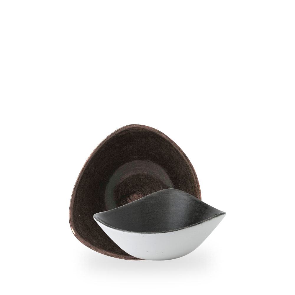 Churchill Stonecast Patina Iron Black Bowl Dreieck.18,5 cm, 37Cl