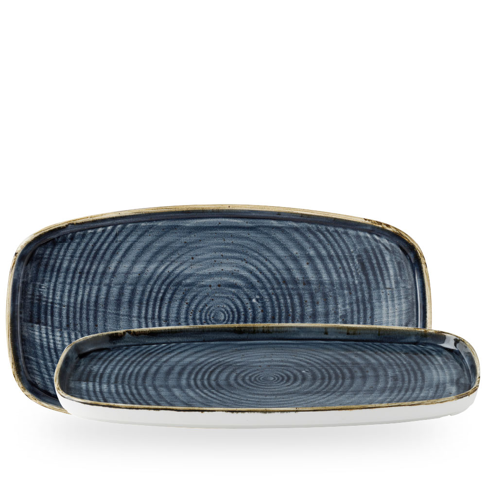 Churchill Stonecast Blueberry Steilrandplatte Oblong 35 x 18,5 cm