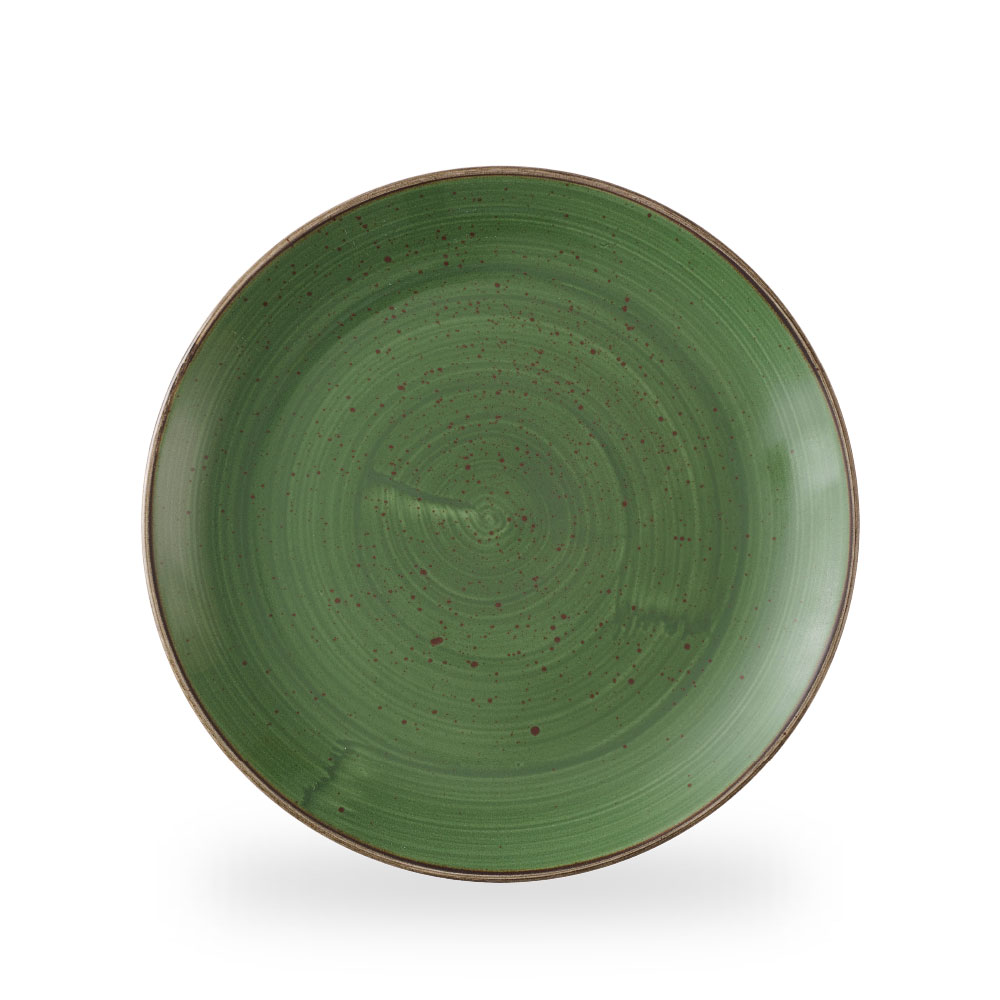 Churchill Stonecast Sorrel Green Teller Flach Coup 28,8 cm