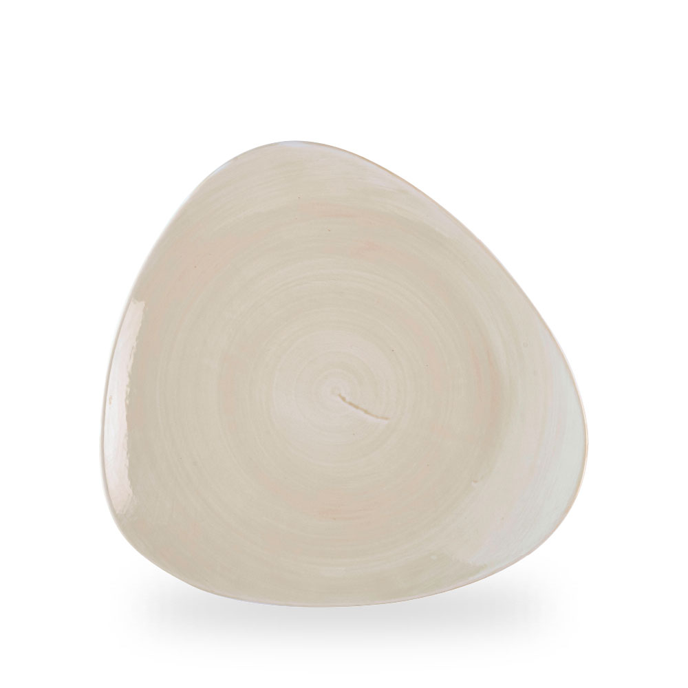 Churchill Stonecast Canvas Natural Teller Flach Dreieckig 26,5 cm
