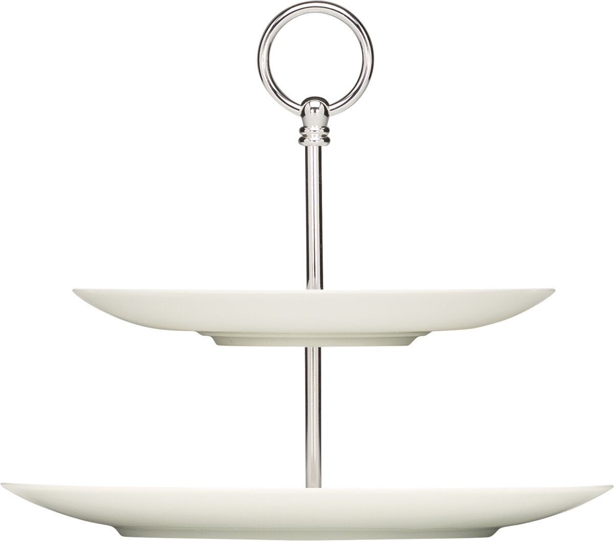 Purity - Etagere 2-fach komlett, Teller flach coup 21 - 27 cm