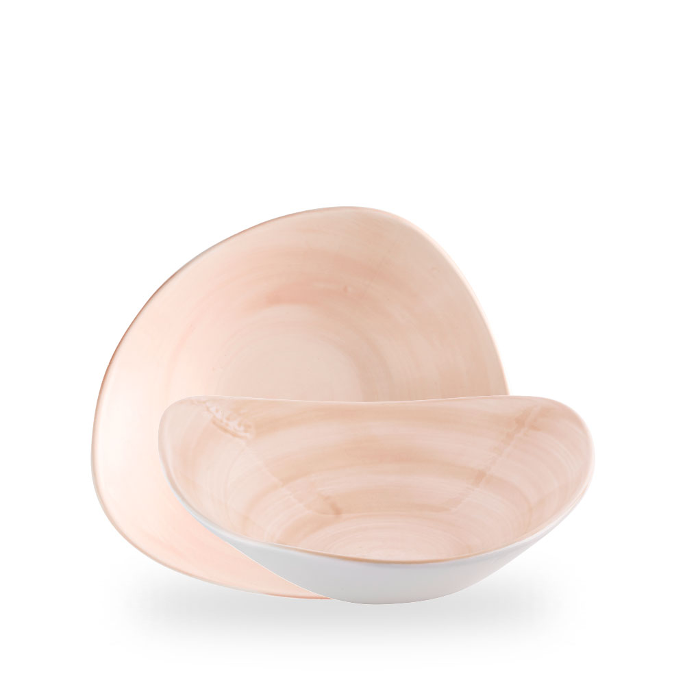 Churchill Stonecast Canvas Coral Schale Tief Dreieckig 23,5 cm