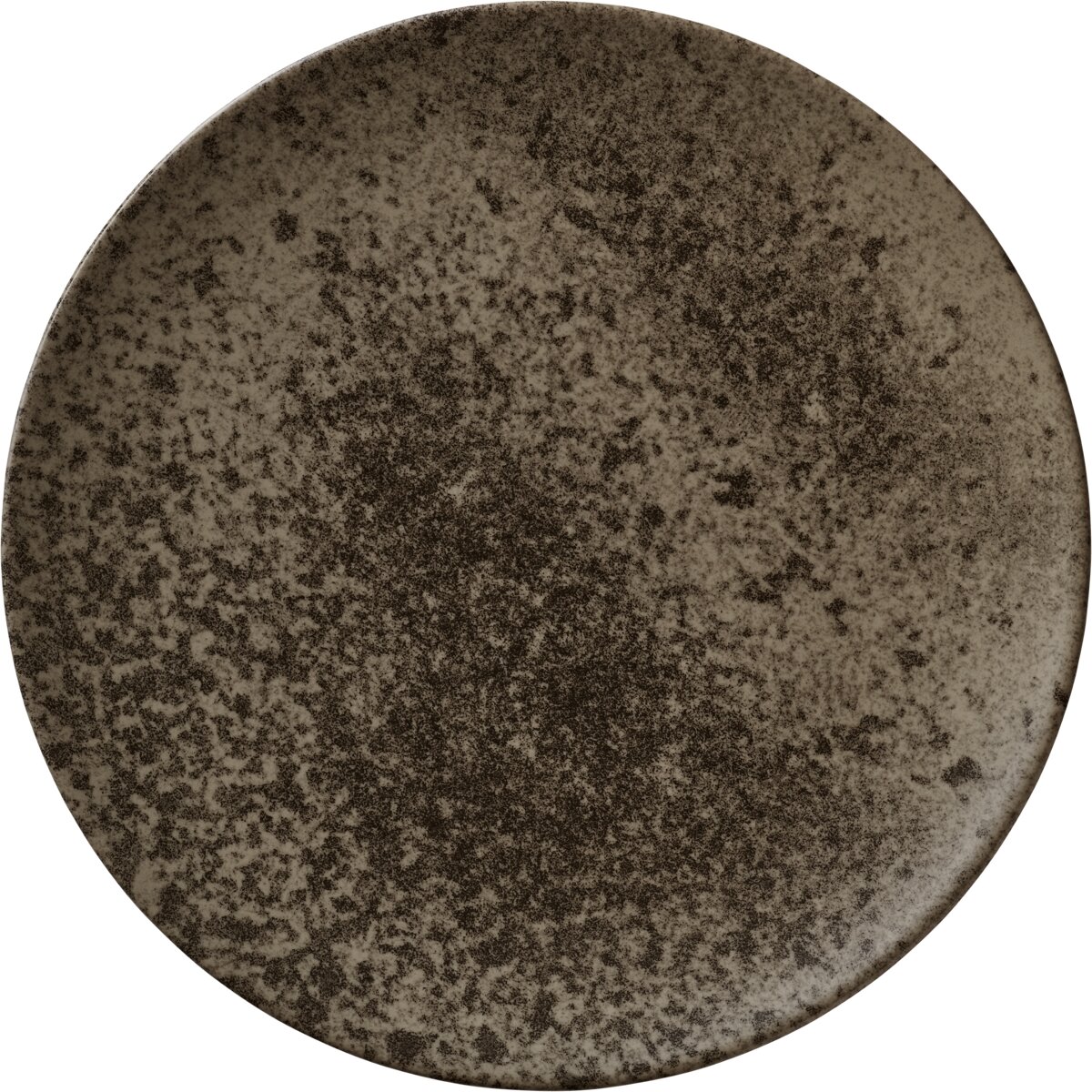 Sandstone Dark Brown - Teller flach rund coup, 26 cm