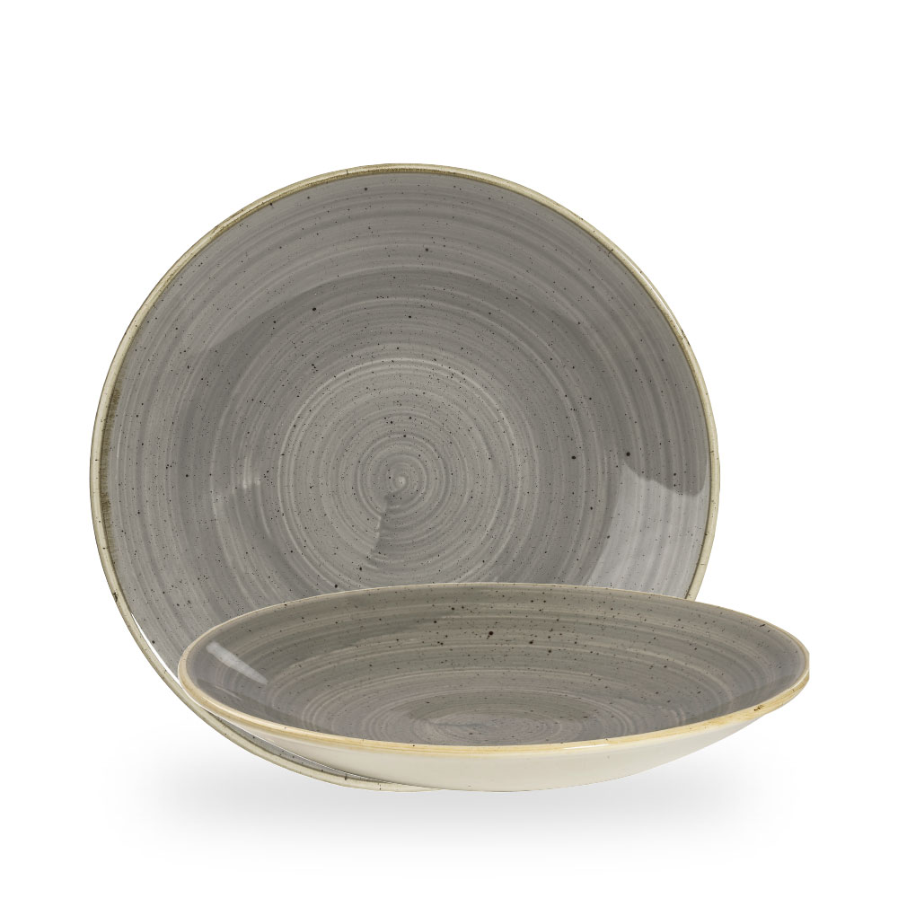 Churchill Stonecast Grey Teller Tief Coup 28 cm