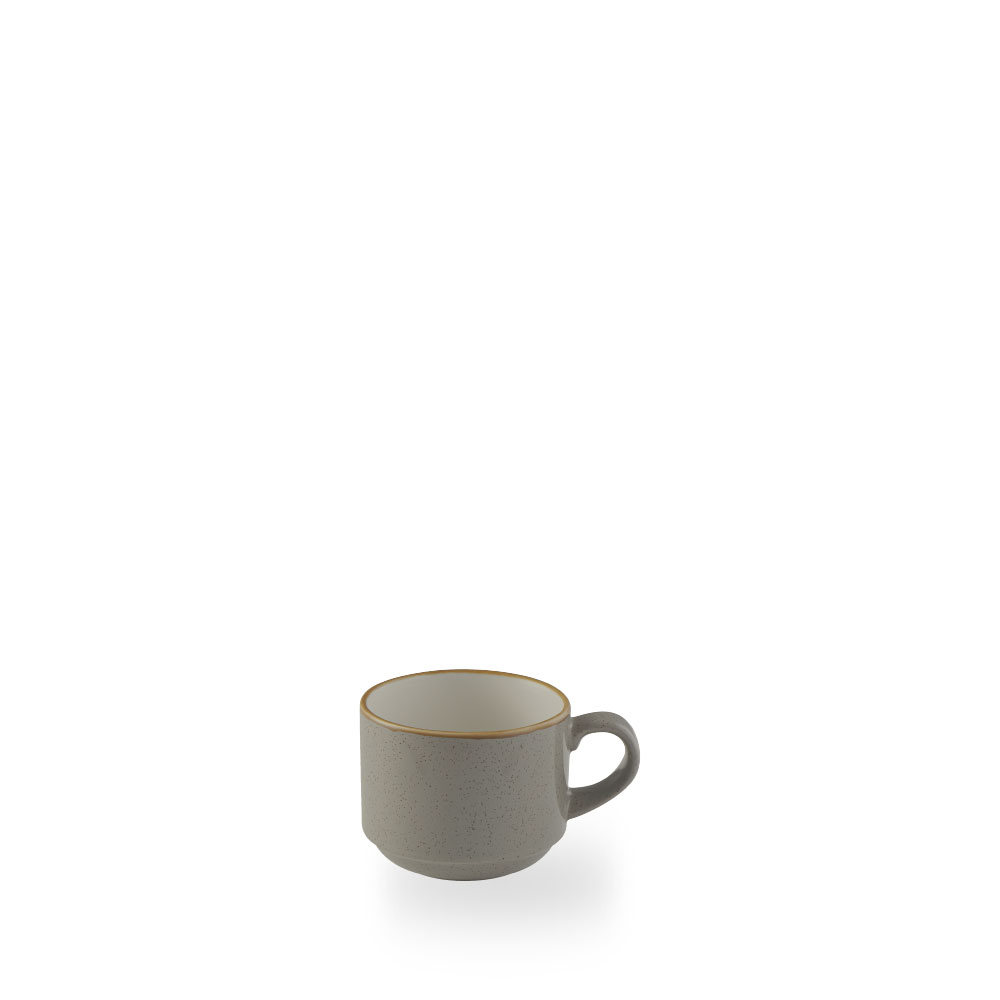 Churchill Stonecast Grey Peppercorn Cappuccino Tasse Stabelbar 22Cl 