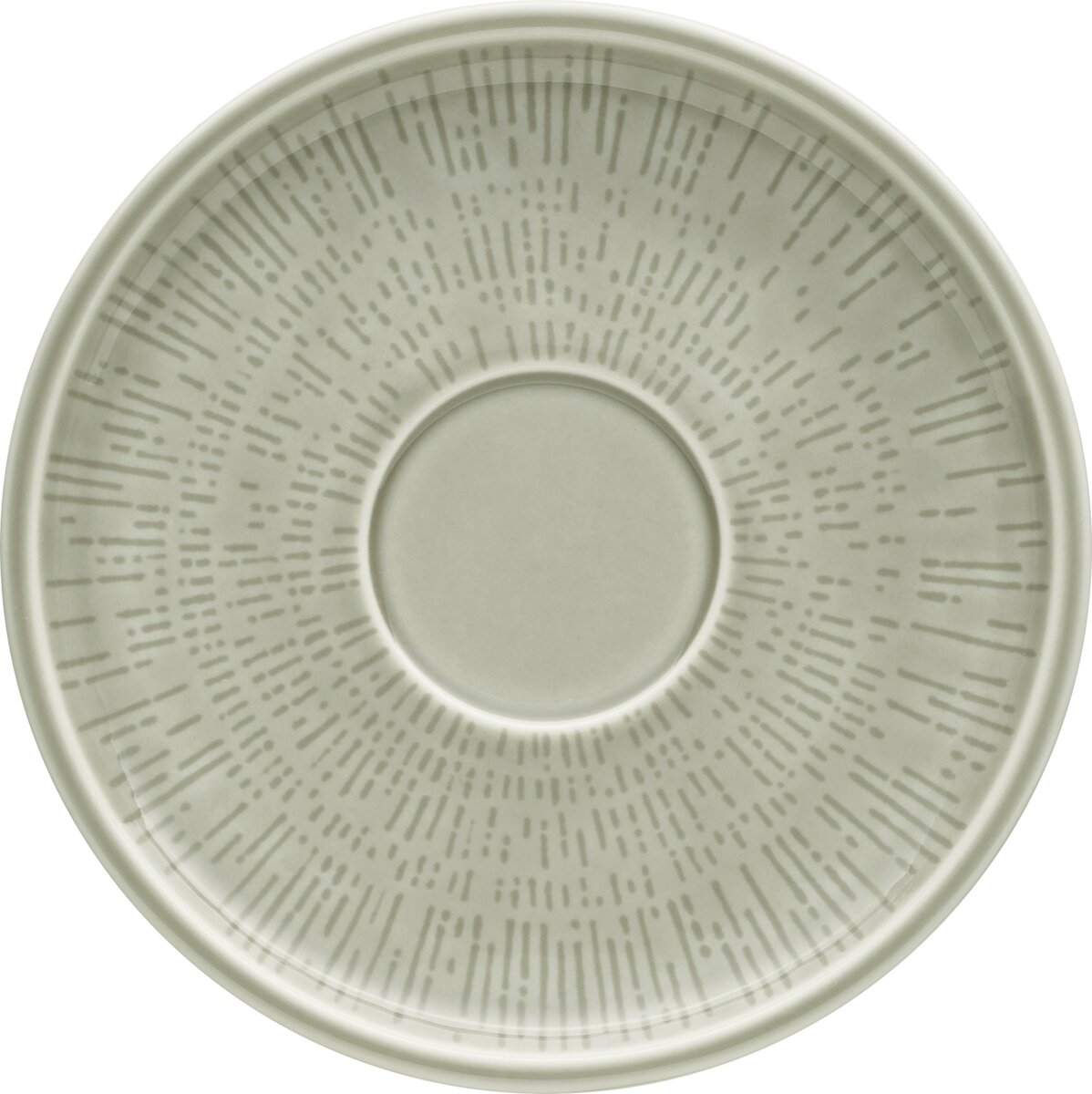 Shiro Glaze Steam - Kombi-Untertasse rund Struktur, 17 cm