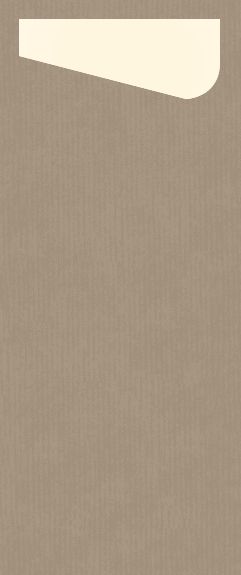 Sacchetto Dunisoft-Serviettentasche, greige, Serviette cream, 230 x 115 mm