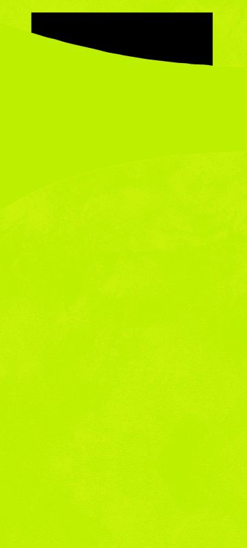Sacchetto Zelltuch-Serviettentasche, kiwi, Serviette schwarz, 190 x 85 mm