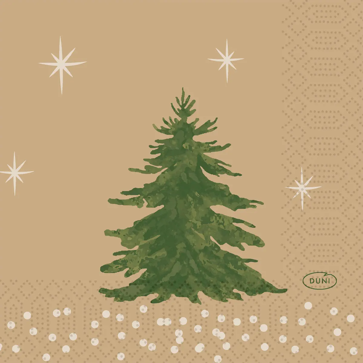 Zelltuchservietten -Humble trees, 24 x 24 cm, 3-lagig, 1/4-Falz