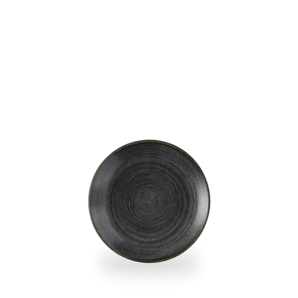 Churchill Stonecast Raw Black Teller Flach Coup 16.5 cm 