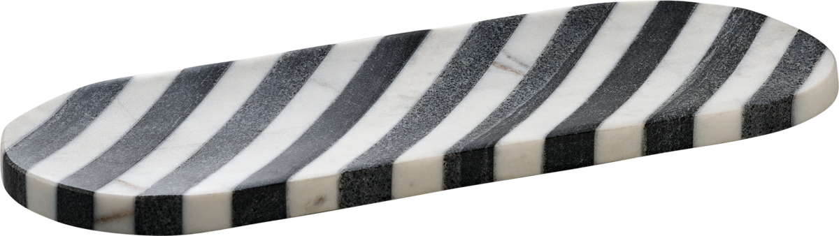 Spotlights - Platte oval white/black 32x12cm