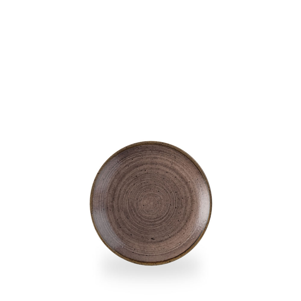 Churchill Stonecast Raw Brown Teller Flach Coup 16.5 cm 
