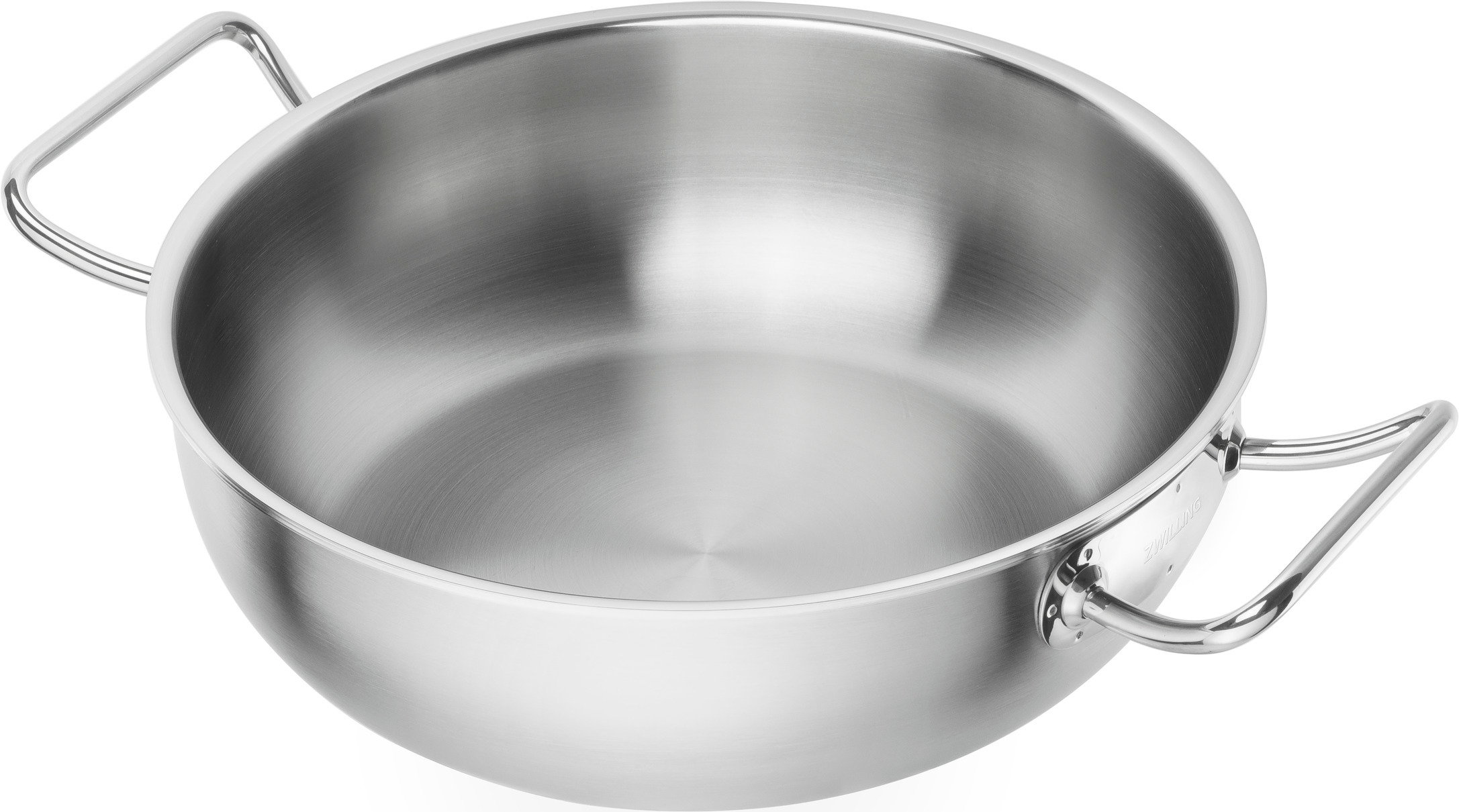 Wok, 30 cm, rund, 18/10 Edelstahl
