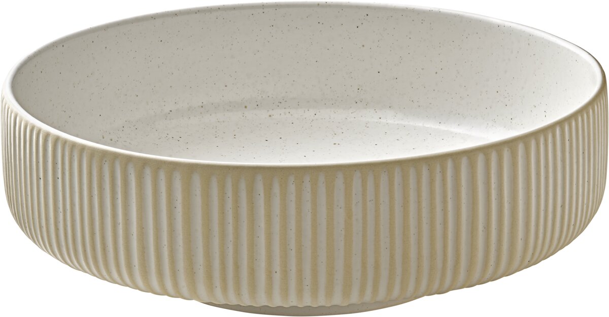 Nara White - Schüssel rund Relief,  weiß, 21 cm, 1.46 ltr.