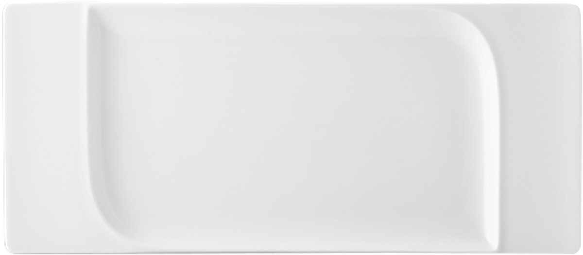 Fine Dining - Platte rechteckig Fahne 36 x 16 cm