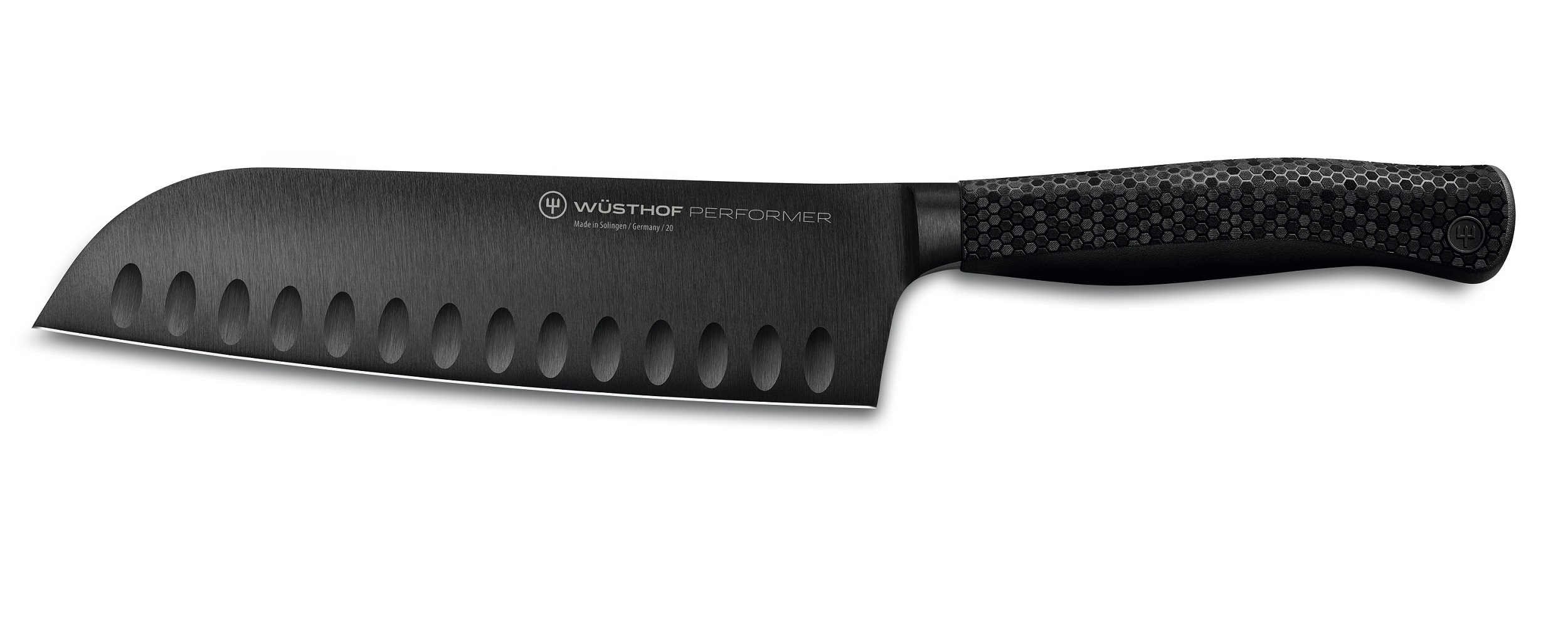 Performer - Santoku Messer 17 cm mit Kullenschliff