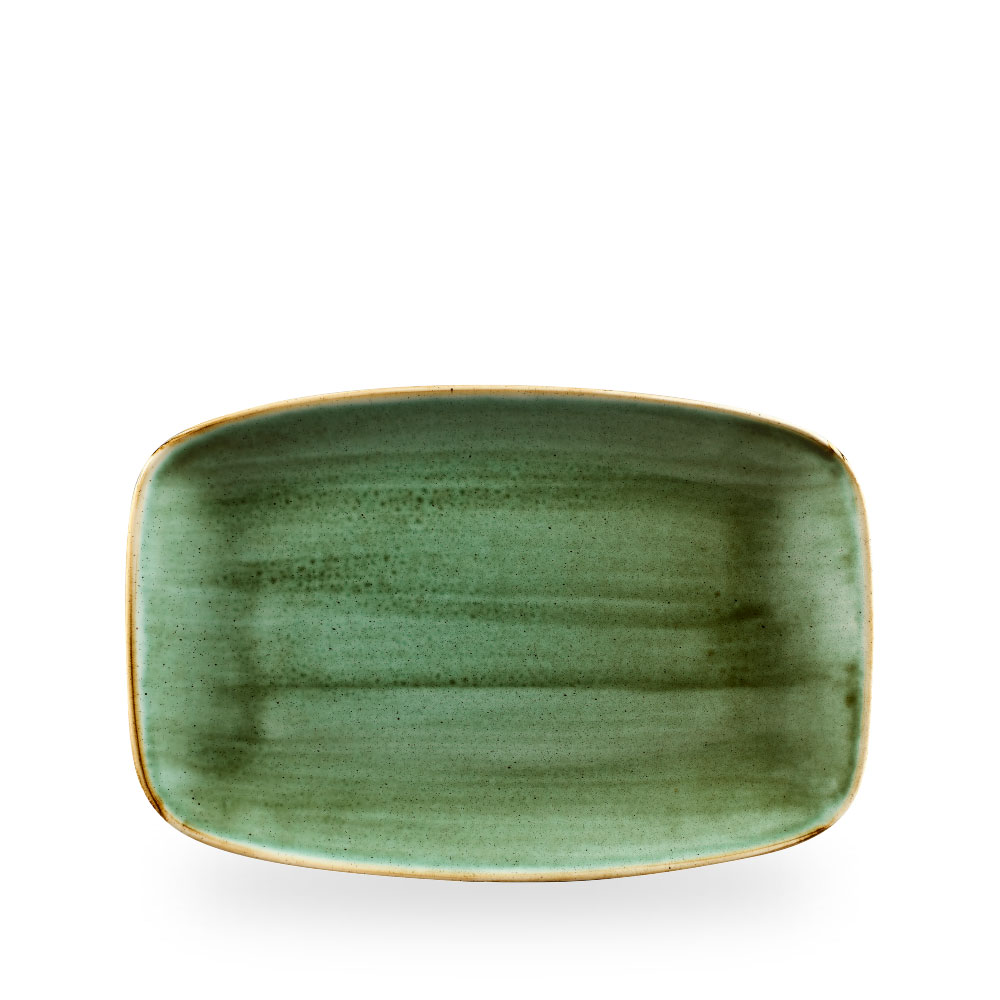 Churchill Stonecast Samphire Green Oblong Chefs Platte 30 x 19.9 cm