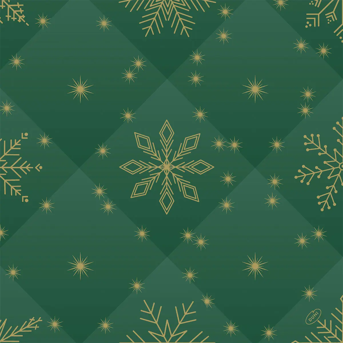 Bio Dunisoft Servietten - Rhombus green, 40 x 40 cm, 1/4 Falz