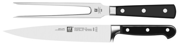Messerset, 2-tlg, mit Fleischgabel 18 cm und Fleischmesser 20 cm