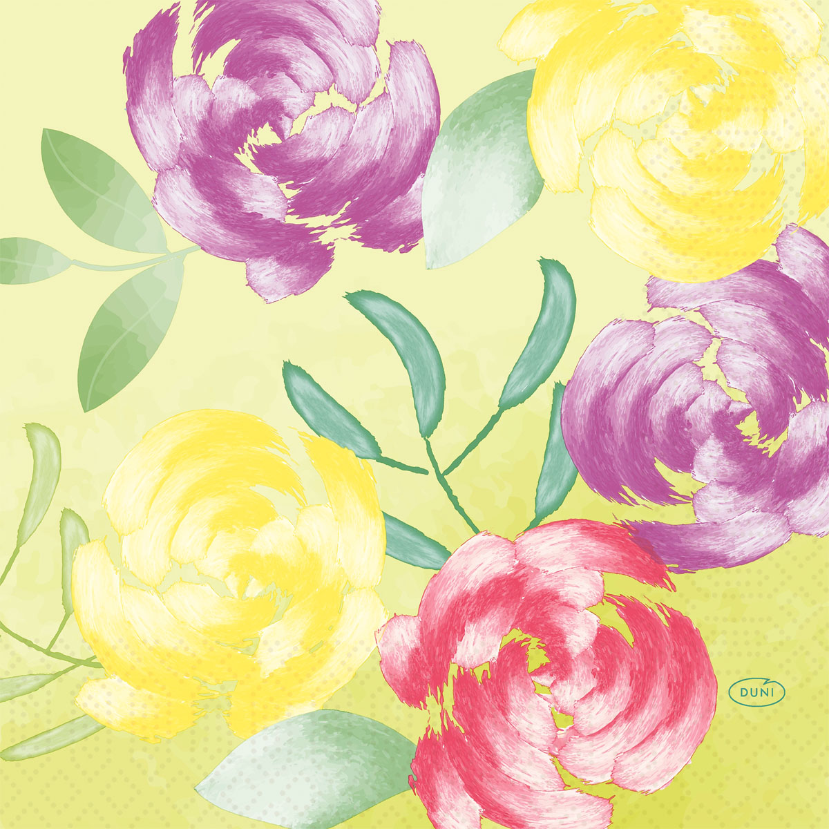 Zelltuchservietten - Soft Tropics, 33 x 33 cm, 3-lagig, 1/4 Falz