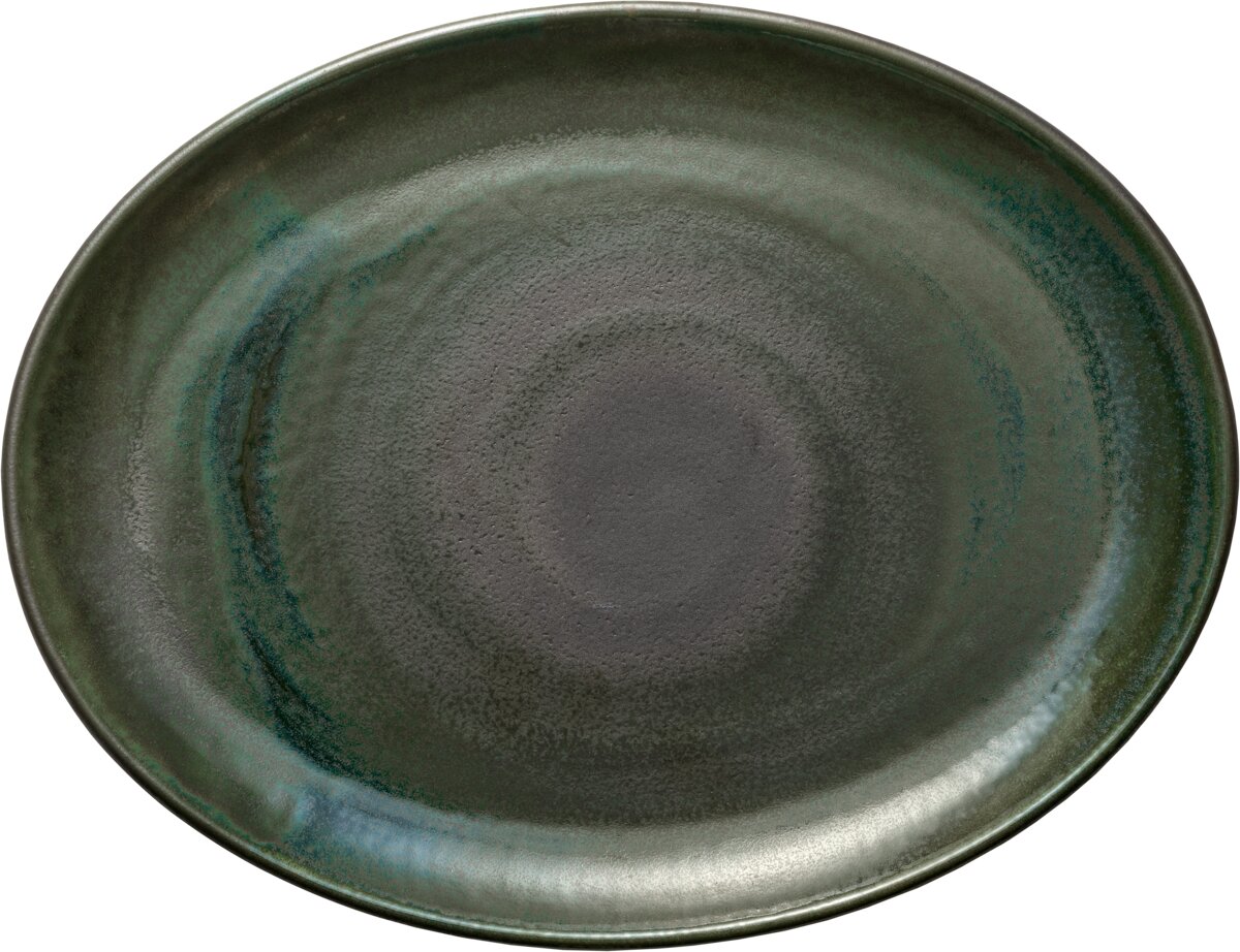 Perfect Match Avocado - Platte oval coup, 36 x 28 cm