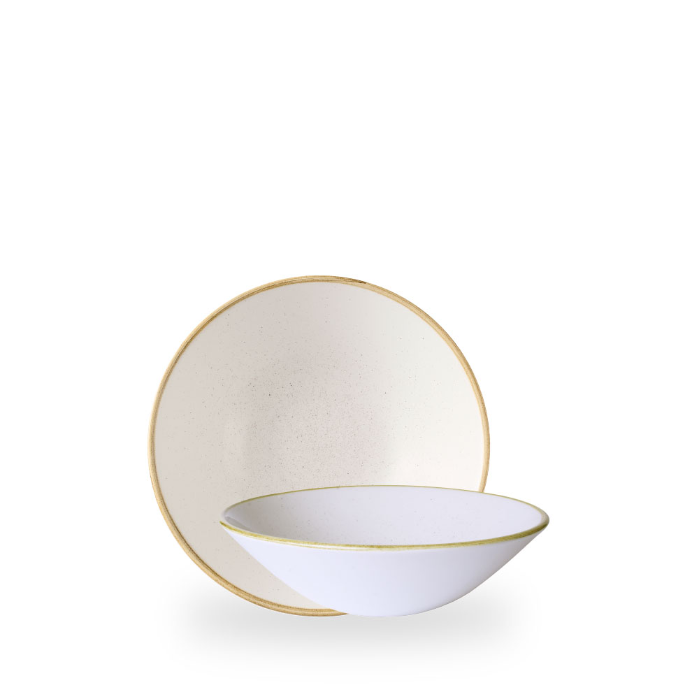 Churchill Stonecast Barley White Teller Tief Coup 19 cm