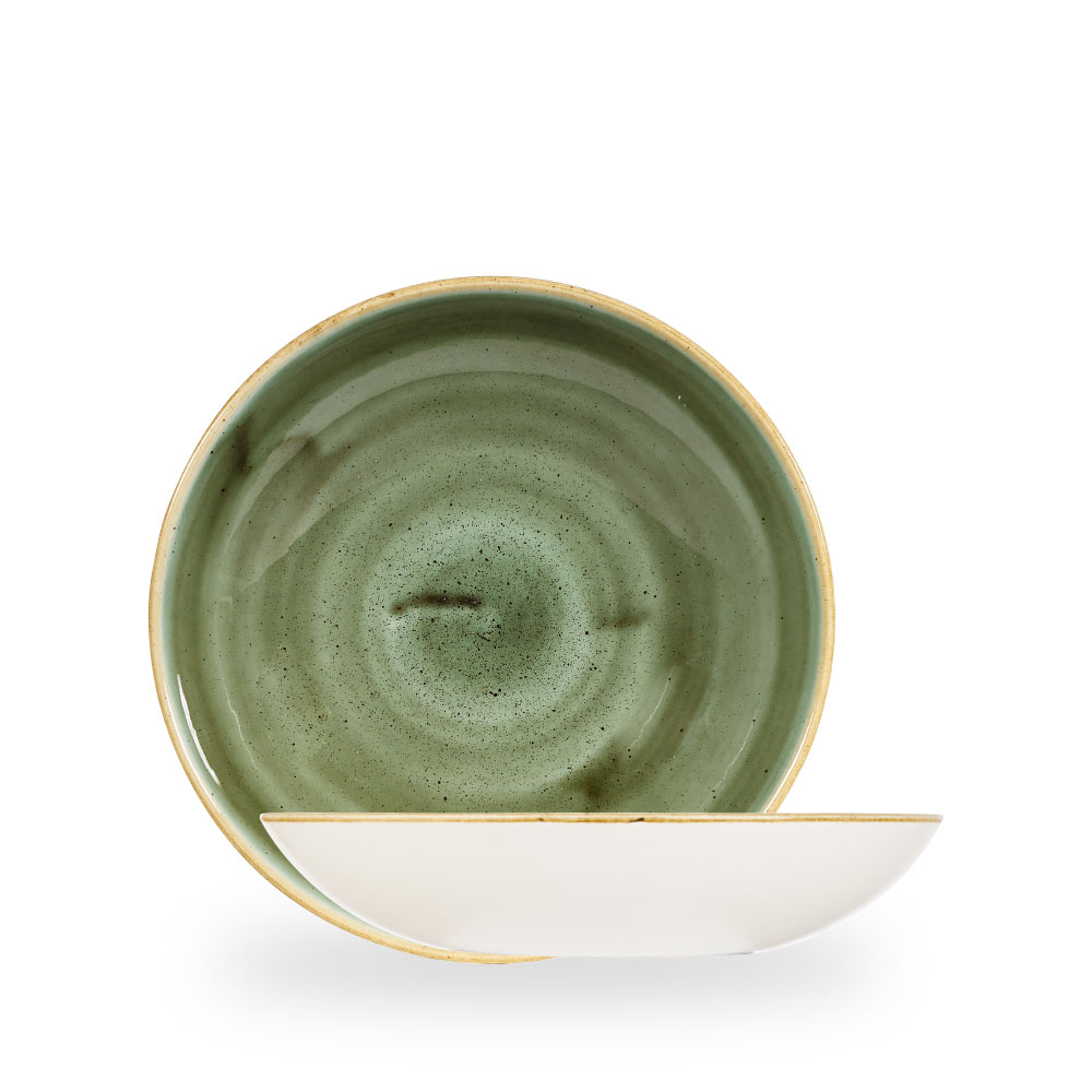 Churchill Stonecast Samphire Green Teller Tief Coup 24,8 cm