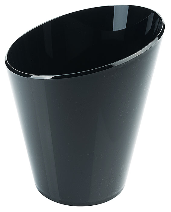 Sektkühler, oval schwarz 22 cm