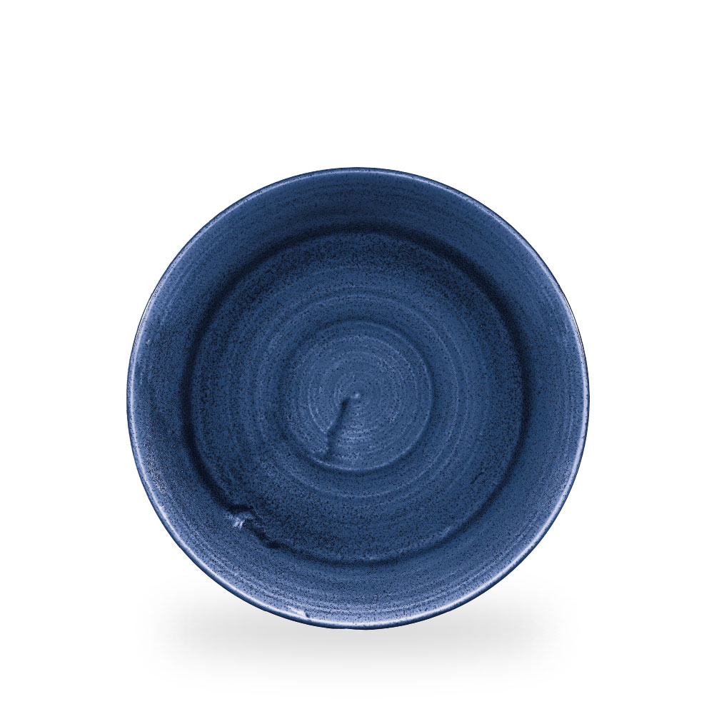 Churchill Stonecast Patina Cobalt Blue Teller Flach Coup 26 cm