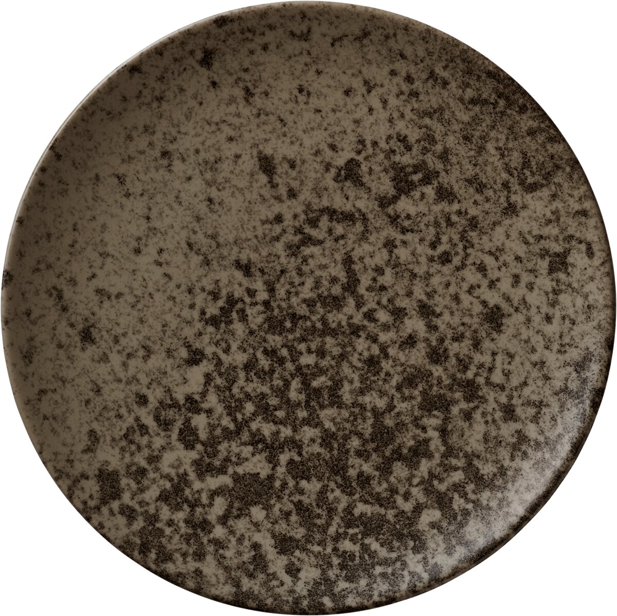 Sandstone Dark Brown - Teller flach rund coup, 15 cm