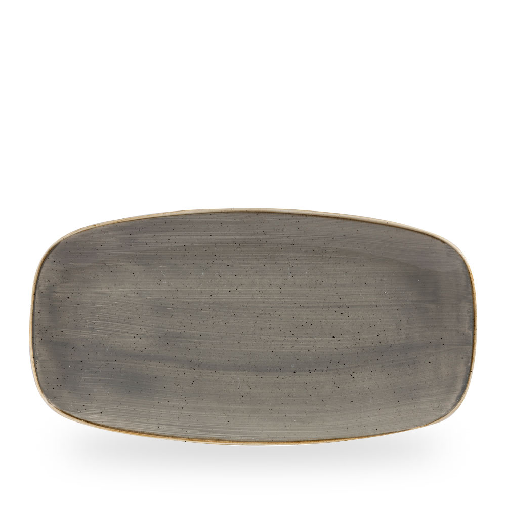 Churchill Stonecast Grey Chefs Oblong Platte 35.5 x 18.9 cm