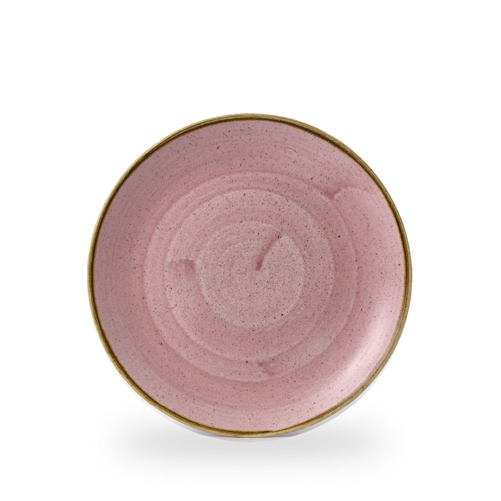 Churchill Stonecast Petal Pink Teller Flach Coup 26 cm