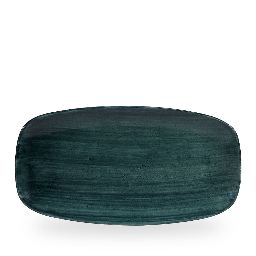 Churchill Stonecast Patina Rustic Teal Platte Rechteckig 35,5 x 18,9 cm