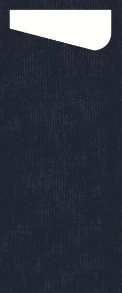 Sacchetto Dunisoft-Serviettentasche, schwarz, Serviette weiß, 230 x 115 mm