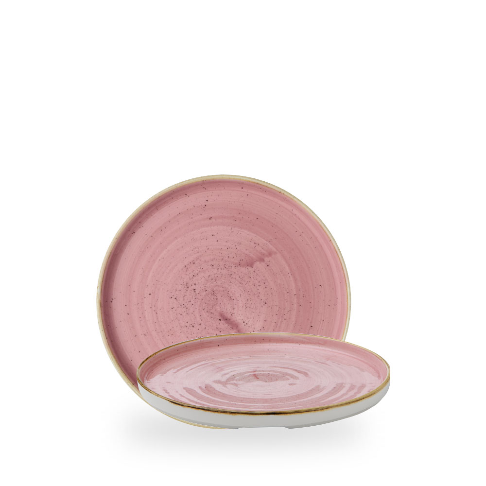 Churchill Stonecast Petal Pink Teller Flach Mit Steilrand 21 cm