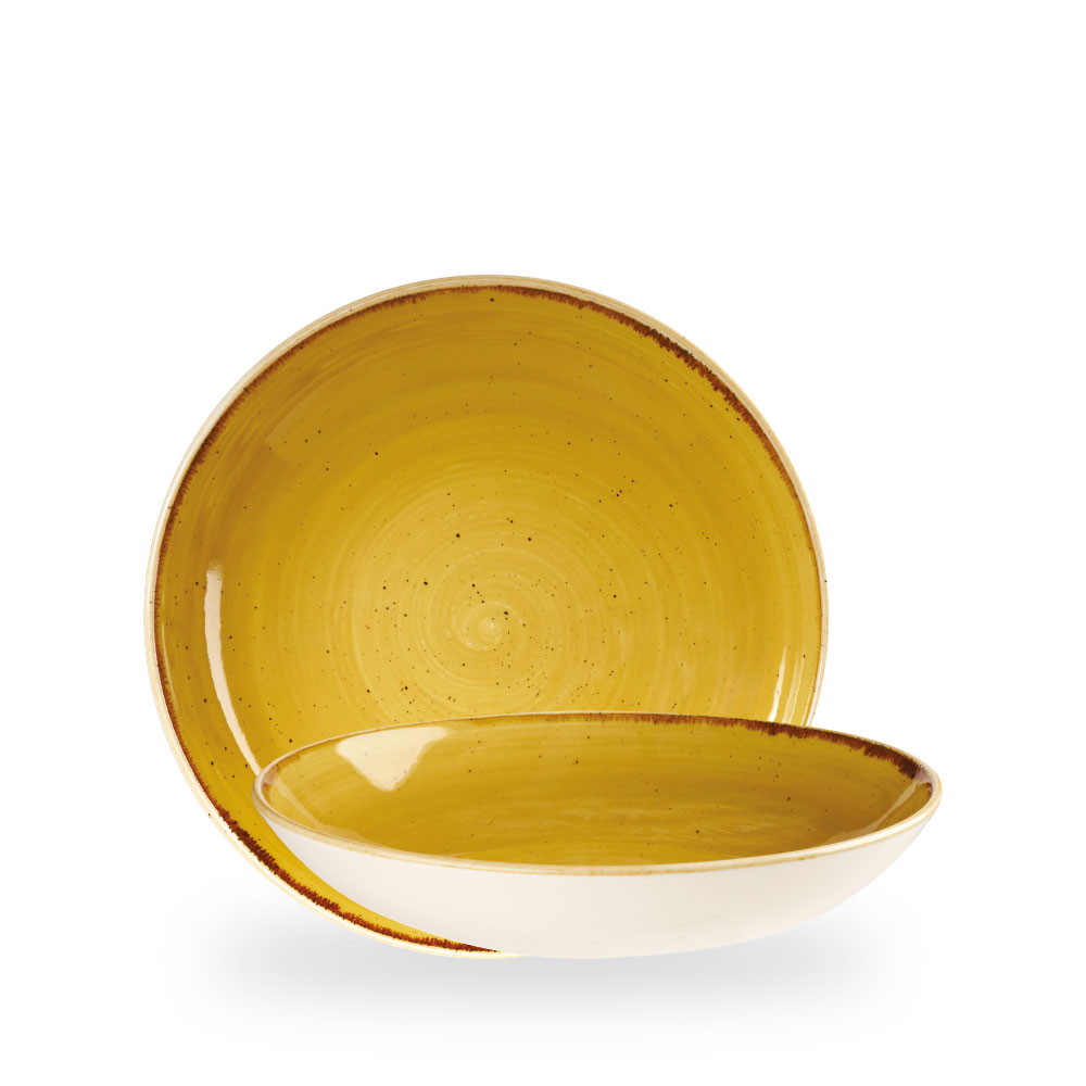 Churchill Stonecast Mustard Teller Tief Coup 24,8 cm