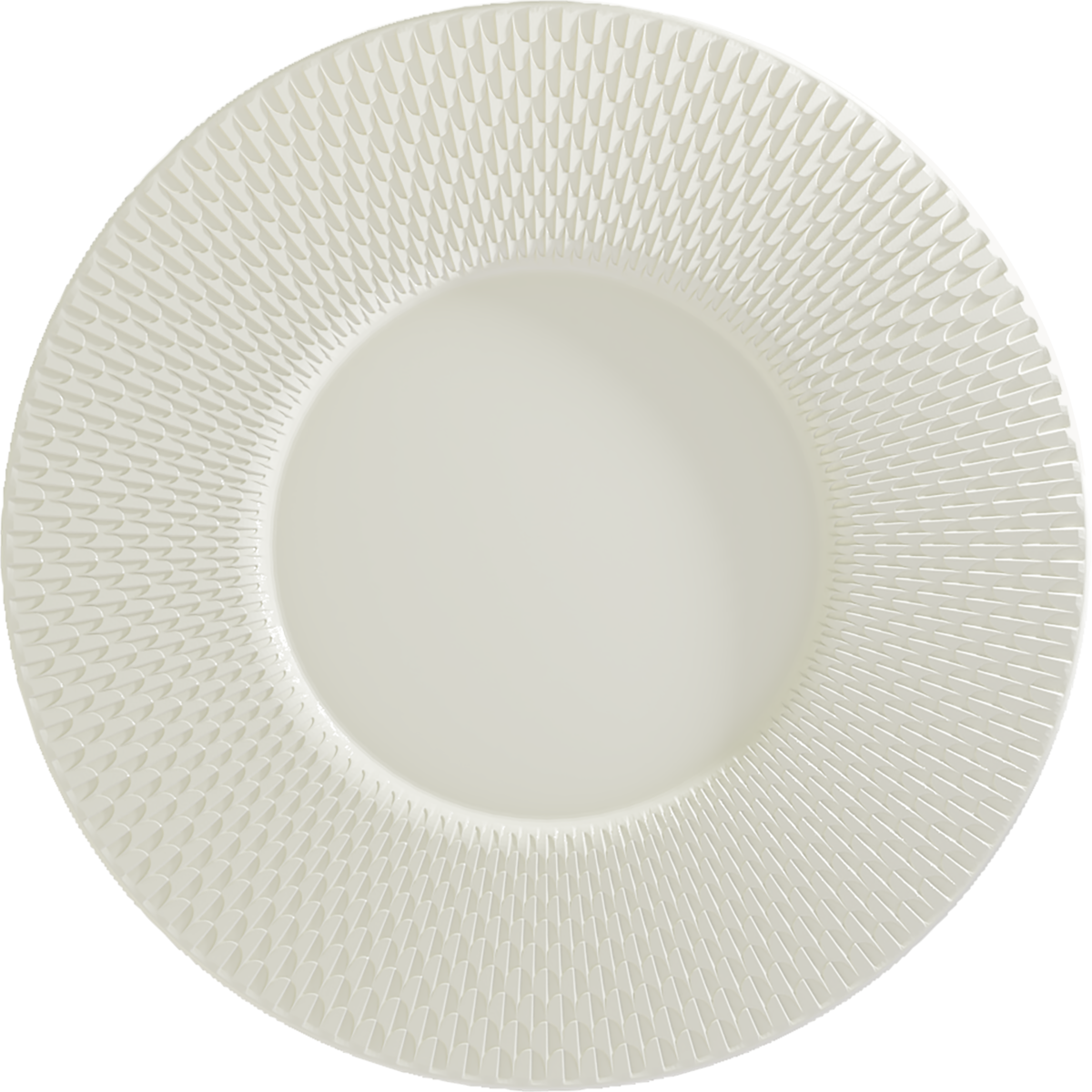 Purity reflections - Teller flach rund breite Fahne Relief 30cm