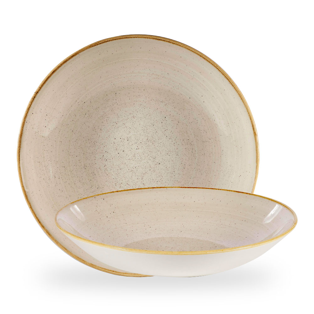Churchill Stonecast Nutmeg Cream Teller Tief Coup 31 cm, 2,4 Ltr