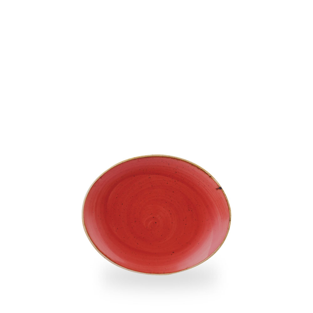Churchill Stonecast Berry Red Platte Oval 19,7 cm
